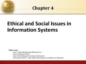 Chapter 4 ethical issues