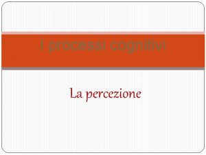 Percezione