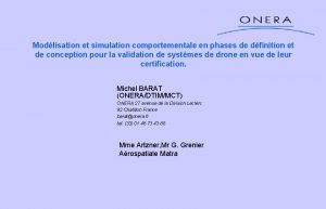 Modlisation et simulation comportementale en phases de dfinition