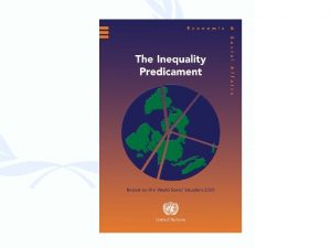 Inequality Inconsistent with UN Charter vision Worsened by