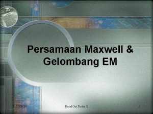 4 persamaan maxwell