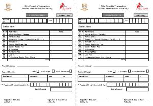 City Expedite Transaction United International University RECEIPT OF