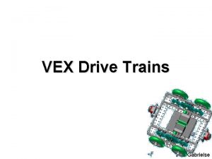 VEX Drive Trains J M Gabrielse Drive Trains