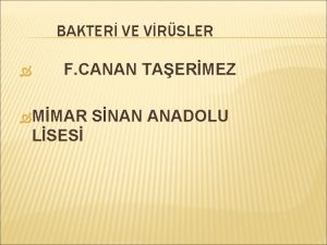 BAKTER VE VRSLER F CANAN TAERMEZ MMAR LSES