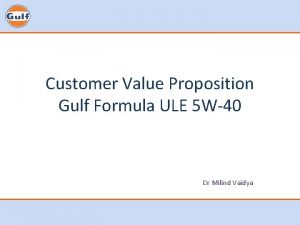 Value proposition formula