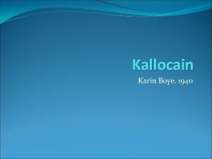 Karin boye kallocain