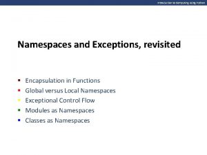 Python namespace