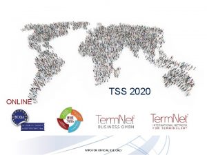 TSS 2020 ONLINE WIPO FOR OFFICIAL USE ONLY