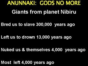 Anunnaki din nibiru