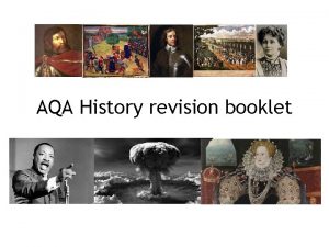 AQA History revision booklet Paper 1 Understanding the