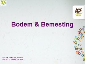 Bodem Bemesting Versie 1 R Mensink AOC Oost