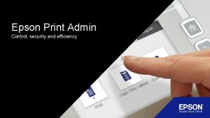 Epson print admin