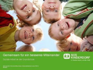 Gemeinsam fr ein besseres Miteinander Soziale Arbeit an