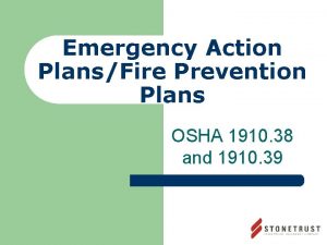 Fire prevention plan osha