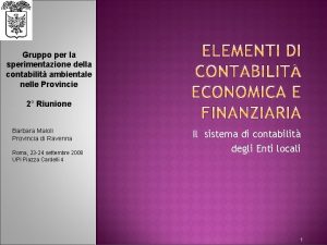 Gruppo per la sperimentazione della contabilit ambientale nelle