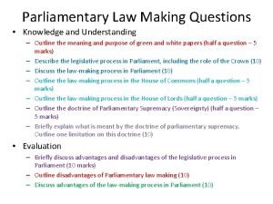 Parliamentary procedure outline