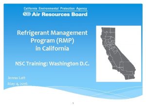 Refrigerant management program