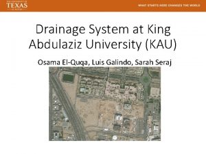 Drainage System at King Abdulaziz University KAU Osama