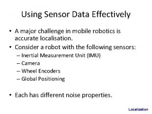 Localisation sensor data