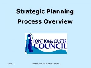 Strategic Planning Process Overview 1 18 07 Strategic