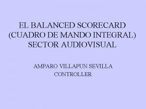 Balanced scorecard características