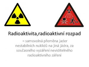 Radioaktivní rozpad