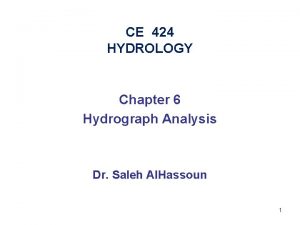 Hydrograph analysis