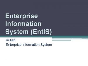 Apa itu enterprise information system