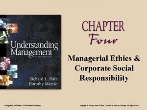 Managerial ethics and social responsibility