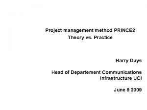 Prince 1 project management