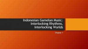Interlocking rhythm