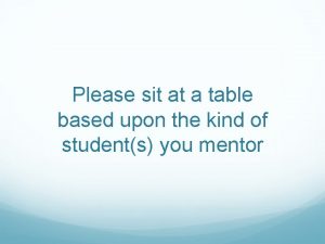 Please sit at a table based upon the