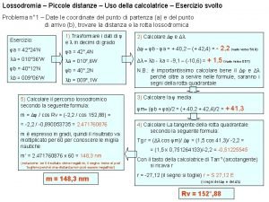 Distanza ortodromica calcolo