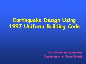 Uniform building code 1997