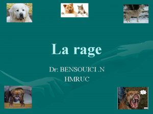 La rage Dr BENSOUICI N HMRUC I INTRODUCTION