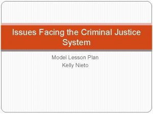 Criminal justice lesson