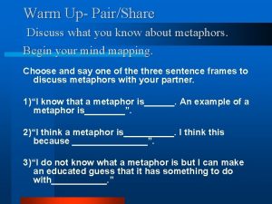 Warm Up PairShare Discuss what you know about