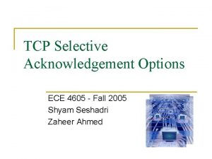 Tcp selective ack