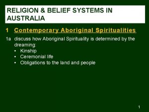 RELIGION BELIEF SYSTEMS IN AUSTRALIA POST 1945 1