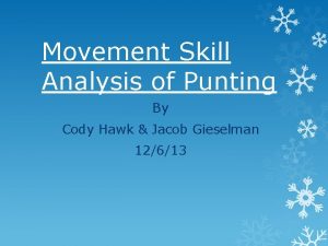 Movement Skill Analysis of Punting By Cody Hawk