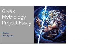 Research paper on greek mythology