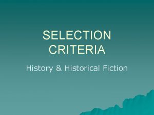 Historical fiction defintion