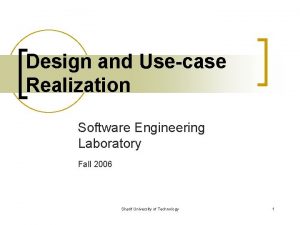 What is use case realization