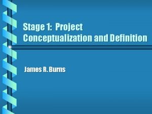 Conceptualization stage