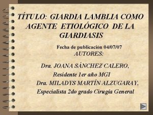 Giardia