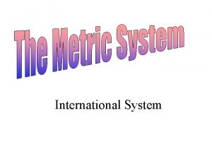 International System BASIC UNITS Meter Liter Gram a