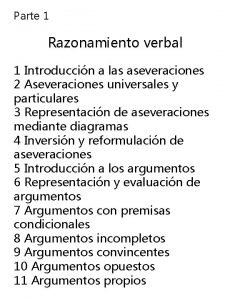 Aseveraciones universales positivas ejemplos