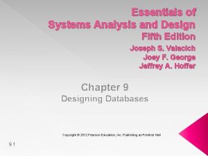 Essentials of Systems Analysis and Design Fifth Edition