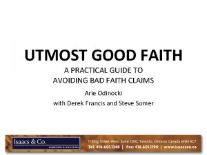 Utmost good faith adalah
