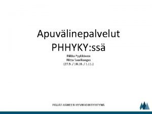 Phhyky apuvälineet